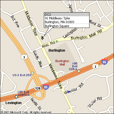 Map of Burlington ATM area
